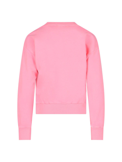 Shop Apc Crewneck Sweatshirt In Fam Neon Pink