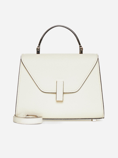 Shop Valextra Iside Micro Leather Bag In Bianco