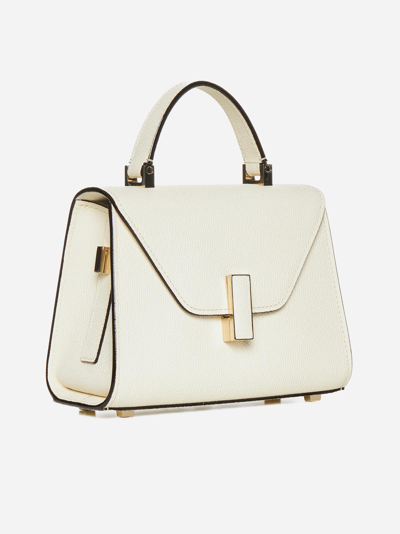 Shop Valextra Iside Micro Leather Bag In Bianco