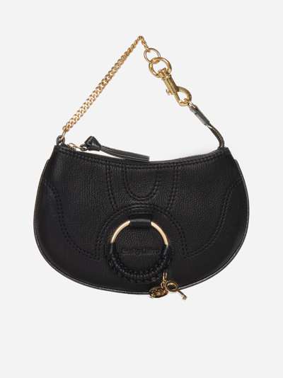 Shop See By Chloé Hana Leather Shoulder Bag In Nero