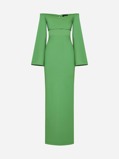 Shop Solace London Eliana Maxi Dress In Verde