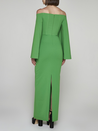 Shop Solace London Eliana Maxi Dress In Verde