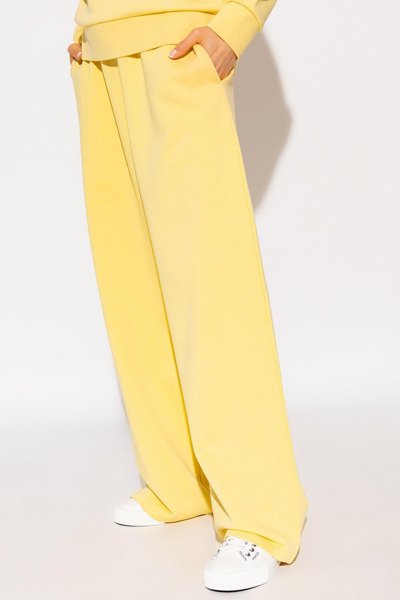 Shop Moncler Elastic-waistband Sweatpants In Giallo