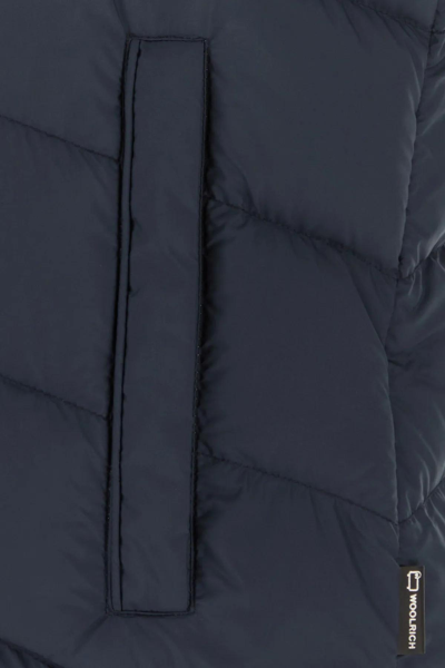Shop Woolrich Navy Blue Nylon Jacket In Melton Blue