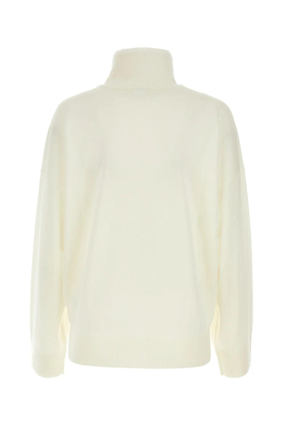 Shop Bottega Veneta Ivory Wool Oversize Sweater In Bianco