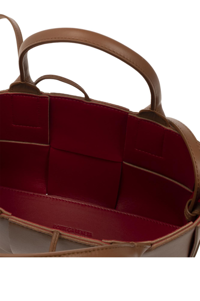 Shop Bottega Veneta Arco Mini Shopper Bag In Marrone