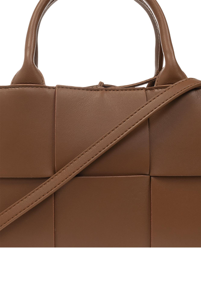 Shop Bottega Veneta Arco Mini Shopper Bag In Marrone