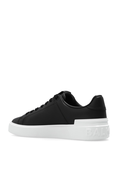 Shop Balmain Sneakers With Logo In Black