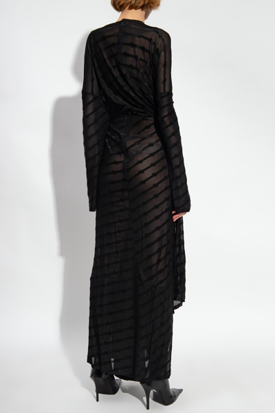 Shop Balenciaga Dress With Logo In Black