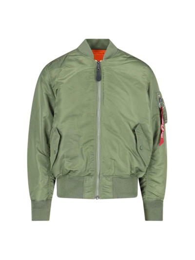 Shop Alpha Industries Ma-1 Reversible Jacket In Verde
