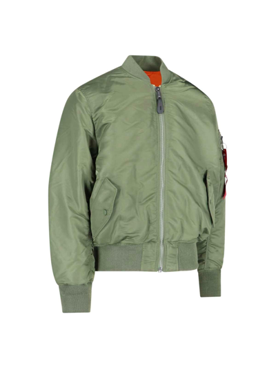 Shop Alpha Industries Ma-1 Reversible Jacket In Verde