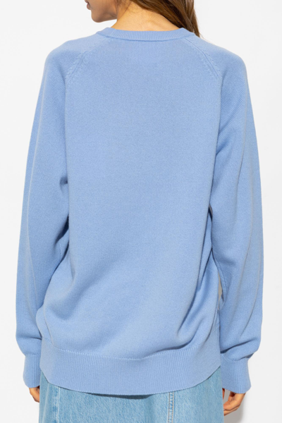 Shop Givenchy Cashmere Sweater With Logo In Blue