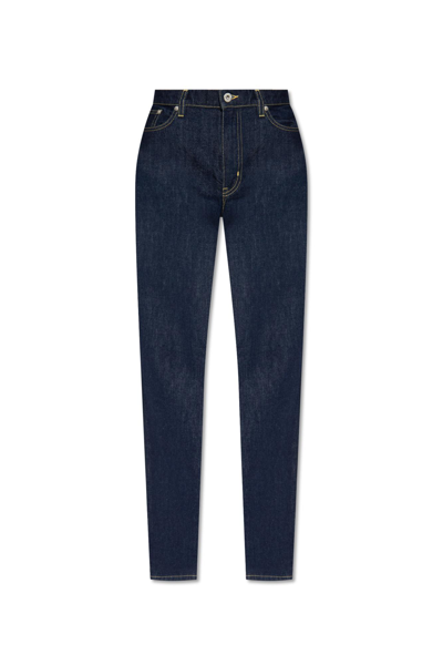 Shop Kenzo Straight Leg Jeans In Blue