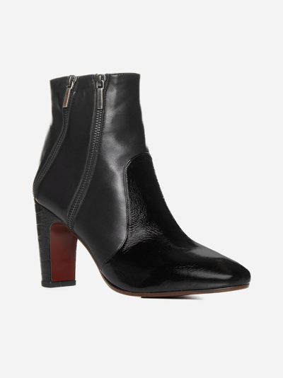 Shop Chie Mihara Ezapi Leather Ankle Boots In Black
