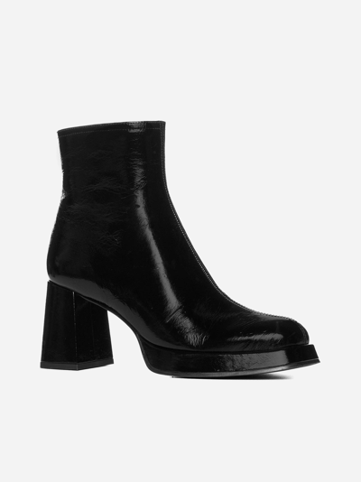 Shop Chie Mihara Katrin Patent Leather Ankle Boots In Black