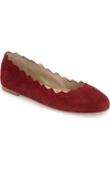 Sam Edelman 'francis' Flat (women) In Tango Red Suede