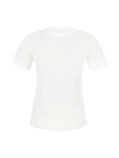 Shop Moncler Crewneck T-shirt In Bianco