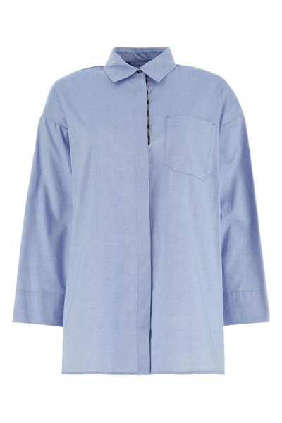 Shop 's Max Mara Light-blue Cotton Sylvie Shirt In Celeste