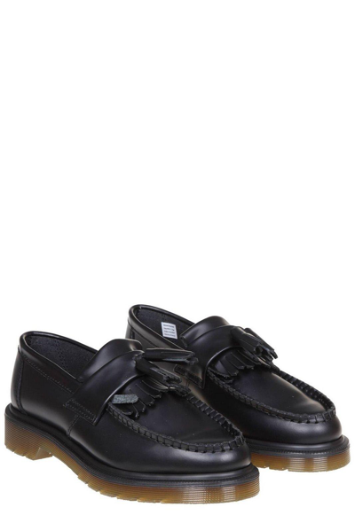 Shop Dr. Martens' Adrian Tassel Trim Loafers In Black Polished