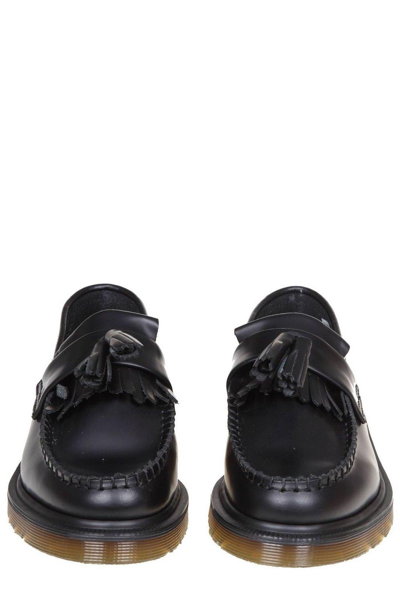 Shop Dr. Martens' Adrian Tassel Trim Loafers In Black Polished