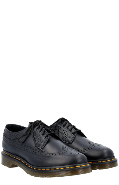 Shop Dr. Martens' 3989 Lace-up Brogue Shoes In Black Smooth