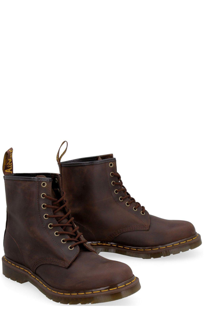Shop Dr. Martens' Lace-up Ankle Boots In Dark Brown