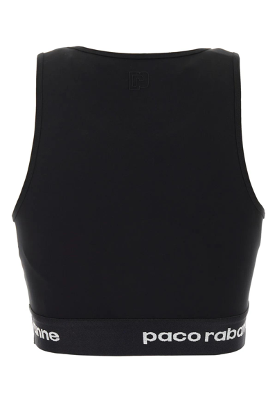 Shop Paco Rabanne Black Stretch Nylon Top