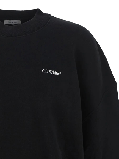 Shop Off-white Scratch Arrow Over Crew Neck Sweatshirt In Black