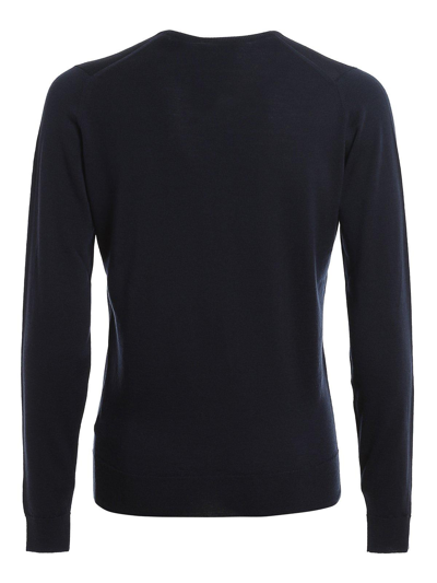 Shop John Smedley Lundy Knitted Jumper In Navy