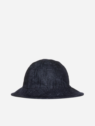 Shop Fendi Ff Denim Bucket Hat In Blu
