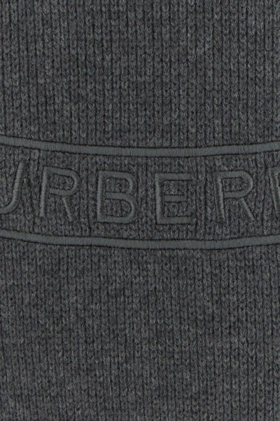 Shop Burberry Dark Grey Wool Blend Sweater