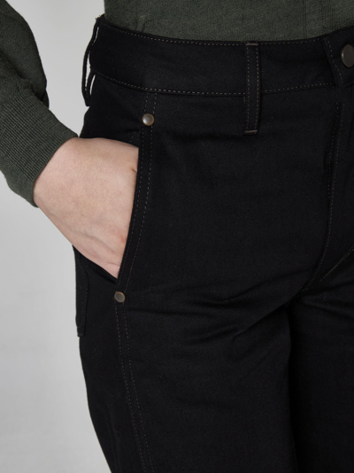 Shop Lemaire Twisted Jeans In Black