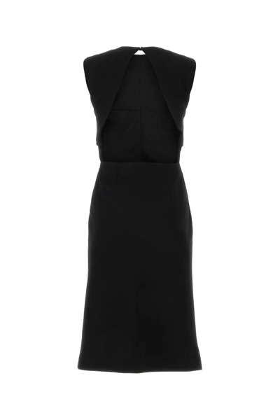 Shop Sportmax Black Stretch Polyester Mirto Dress In Nero