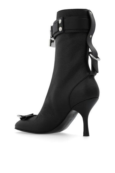 Shop Jw Anderson Heeled Boots In Leather In Black