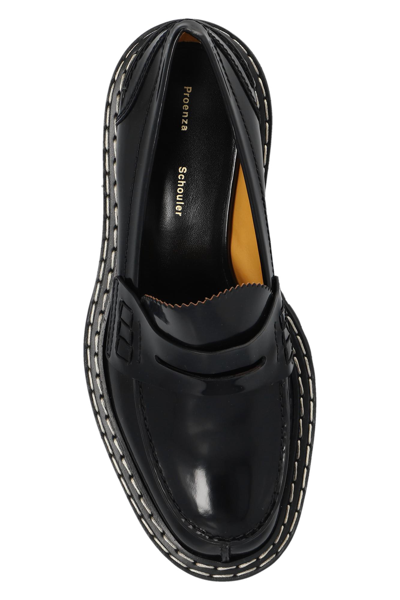 Shop Proenza Schouler Leather Loafers In Black