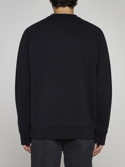 Shop Apc Milton Cotton Sweatshirt In Lzz Black