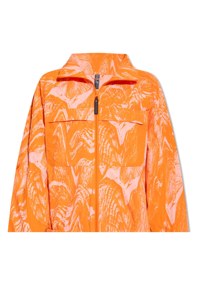 Shop Adidas By Stella Mccartney Track Jacket With Logo In Light Flash Red/unity Orange