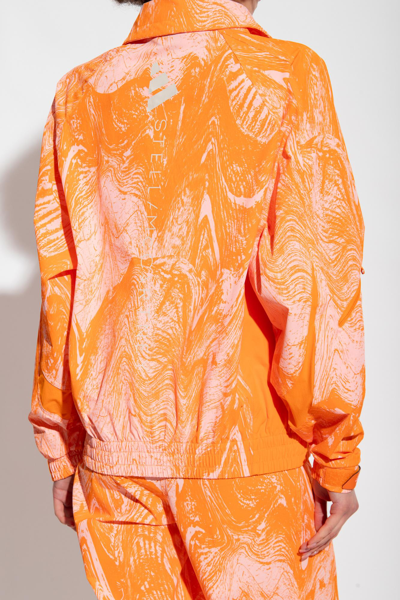Shop Adidas By Stella Mccartney Track Jacket With Logo In Light Flash Red/unity Orange