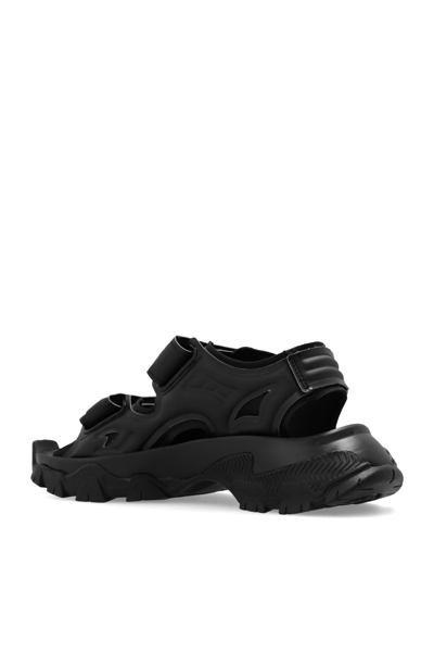 Shop Adidas By Stella Mccartney Hika Sandals With Logo In Black