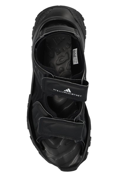 Shop Adidas By Stella Mccartney Hika Sandals With Logo In Black