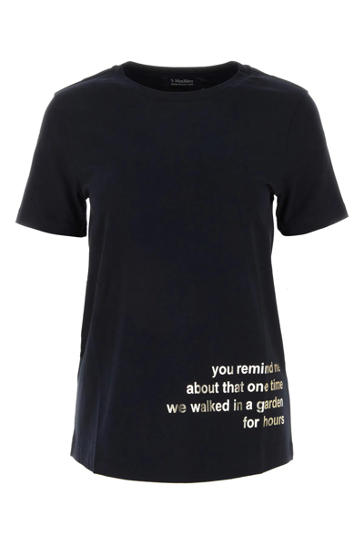Shop 's Max Mara Black Cotton Aris T-shirt In Medium Grey