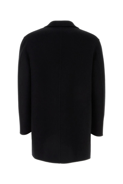 Shop Jil Sander Black Wool Blend Coat In Nero