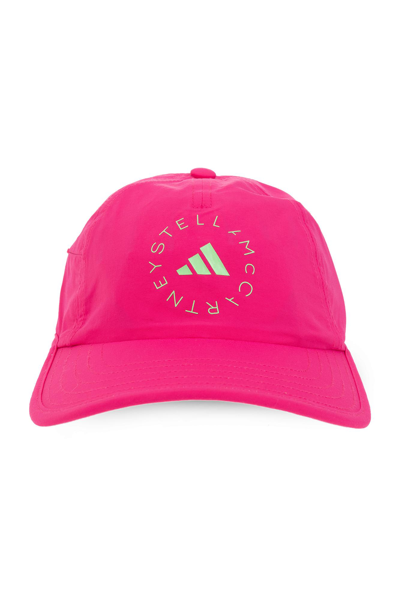 Shop Adidas By Stella Mccartney Baseball Cap In Real Magenta/semi Flash Green/real Magenta