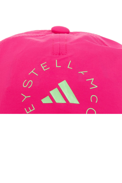 Shop Adidas By Stella Mccartney Baseball Cap In Real Magenta/semi Flash Green/real Magenta