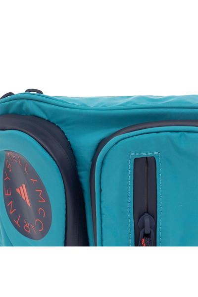 Shop Adidas By Stella Mccartney Belt Bag With Logo In Blue Bay Smc/legend Ink/active Red