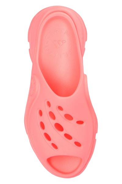 Shop Adidas By Stella Mccartney Rubber Platform Slides In Pink
