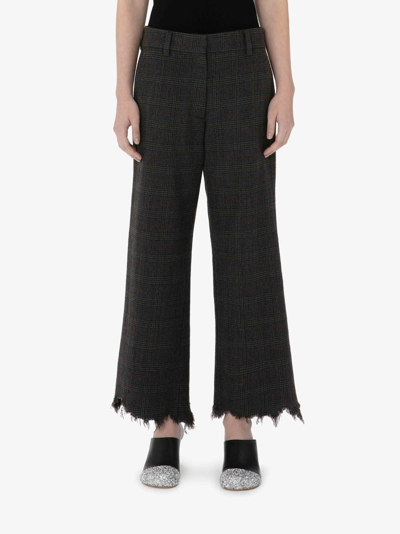 Shop Jw Anderson Distressed Straight Fit Trousers In Grey