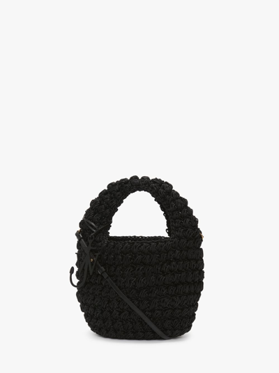 Shop Jw Anderson Popcorn Basket - Crossbody Bag In Black