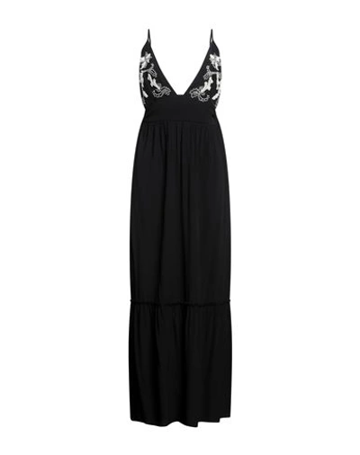 Shop Beatrice B Beatrice .b Woman Maxi Dress Black Size 8 Acetate, Silk