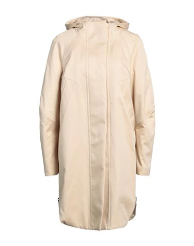Semicouture Woman Coat Beige Size 8 Cotton, Polyester, Elastane In Beige